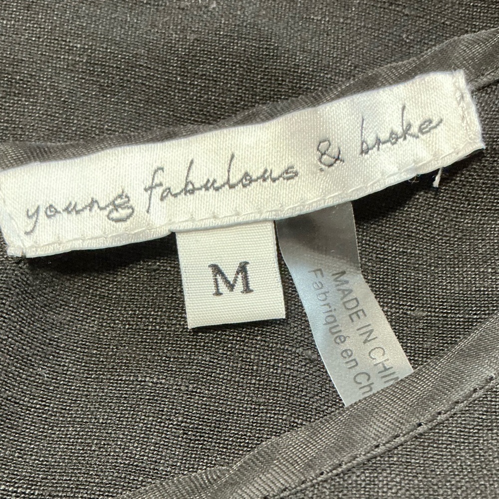 Young Fabulous Broke Tencel Linen  Pinafore Dress Medium - Picture 13 of 15